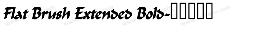 Flat Brush Extended Bold字体转换